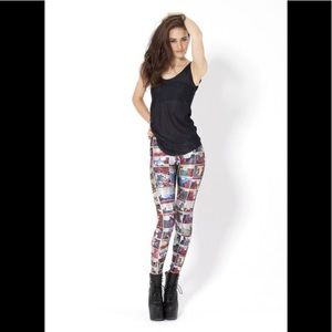 Blackmilk Women In Red Cartoon Legging Sz. Medium